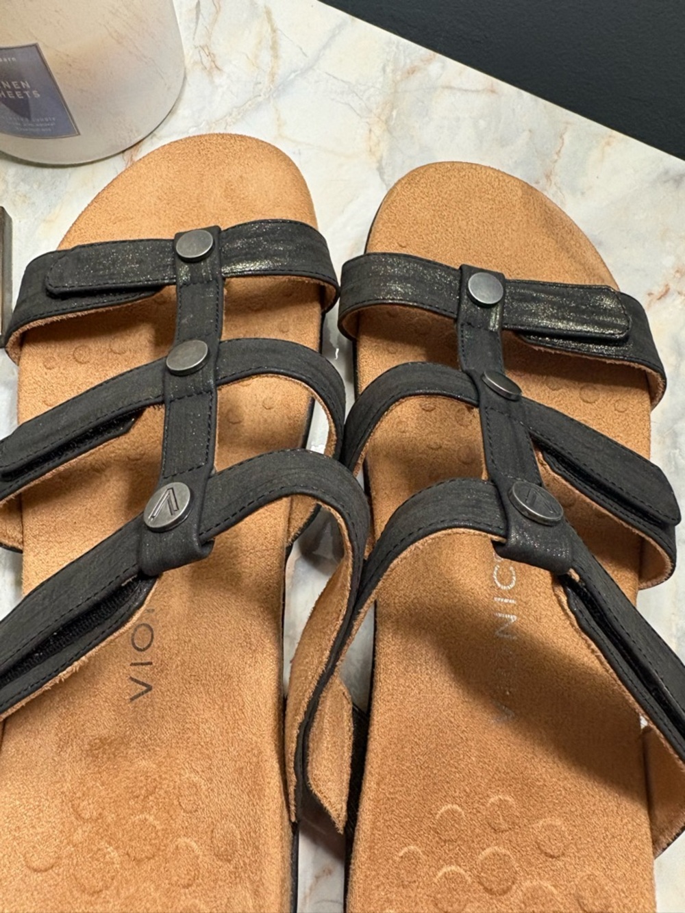 NWOT Womens Vionic Amber Slide in Black Sz 13 - Picture 8 of 9